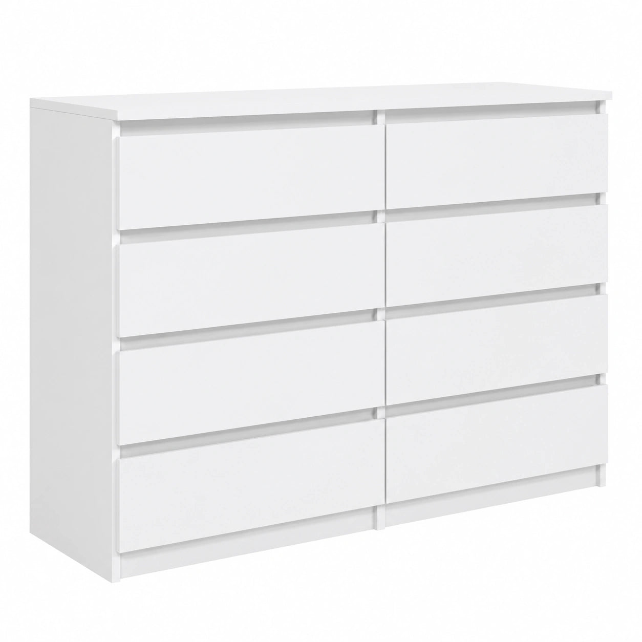 Commode, avec rangement, avec tiroirs, 120 x 39 x 78,5 cm, coloris blanc, pour la chambre ou le salon