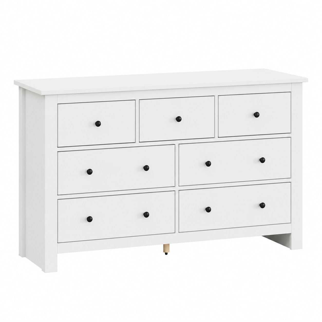 Commode, avec tiroirs, coloris blanc, 152 x 40 x 89 cm, pour la chambre ou le salon