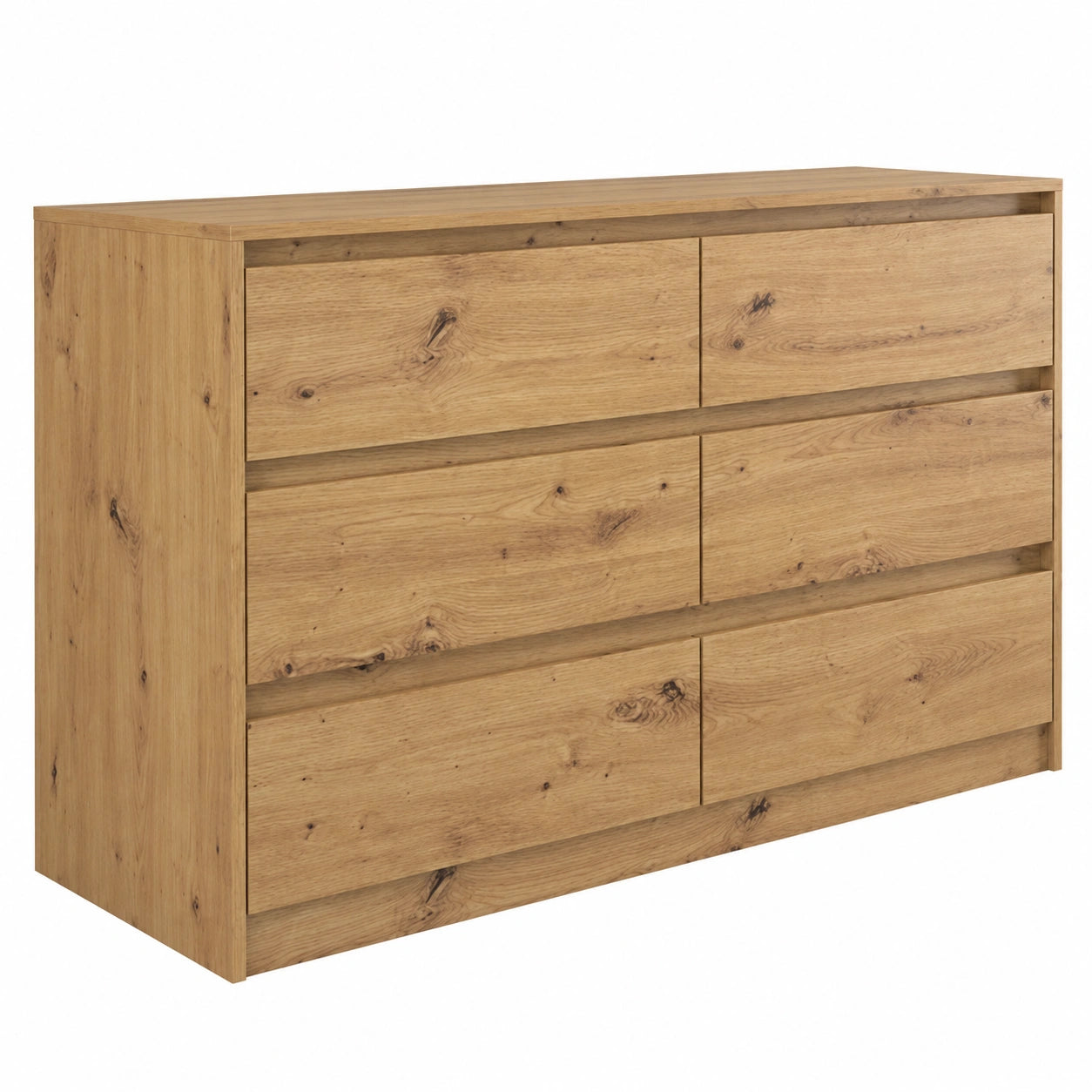 Commode, avec rangement, avec tiroirs, en chêne, 120 x 40 x 73,5 cm, pour la chambre ou le salon