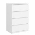 Commode, avec rangement, coloris blanc, 70 x 102 x 39 cm, pour la chambre ou le salon