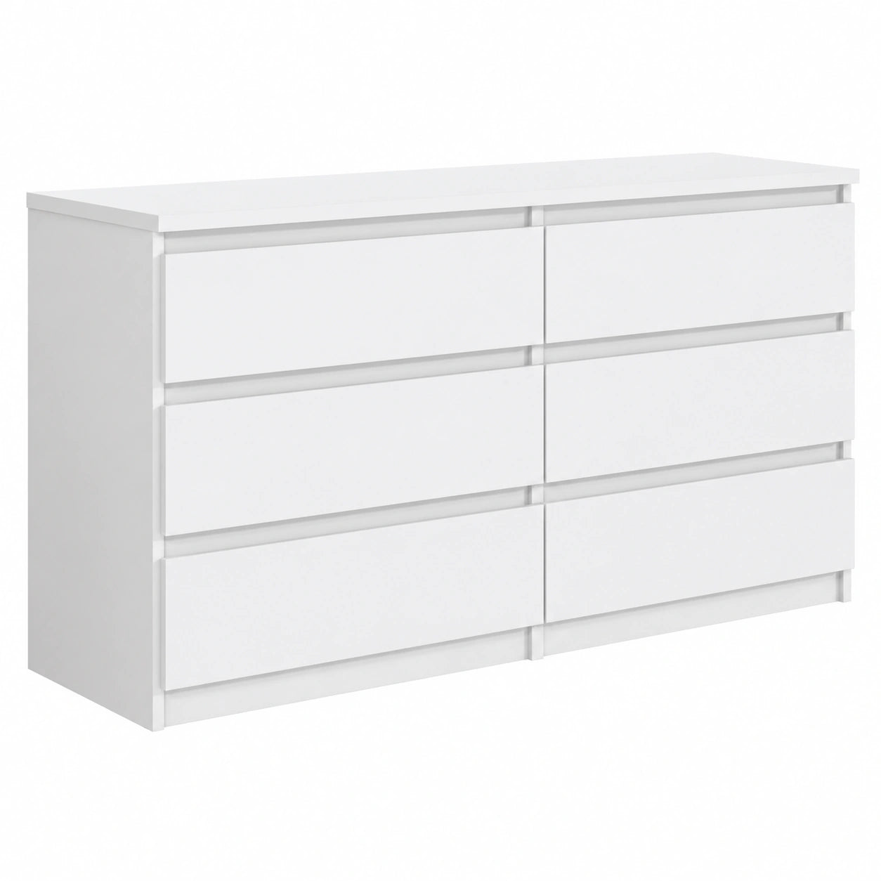 Commode, avec rangement, avec tiroirs, coloris blanc, 120 x 39 x 78,5 cm, pour la chambre ou le salon
