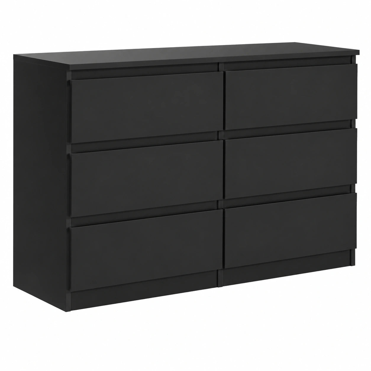 Commode, avec rangement, avec tiroirs, coloris noir, 120 x 39 x 78,5 cm, pour la chambre ou le salon