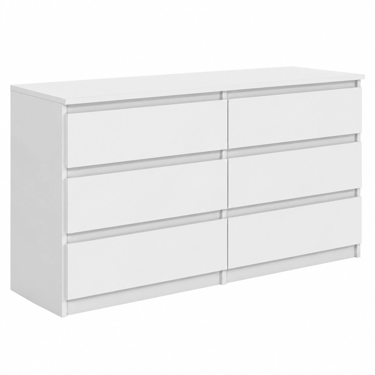 Commode, avec rangement, avec tiroirs, 138,5 x 78,5 x 39 cm, coloris blanc, pour la chambre ou le salon