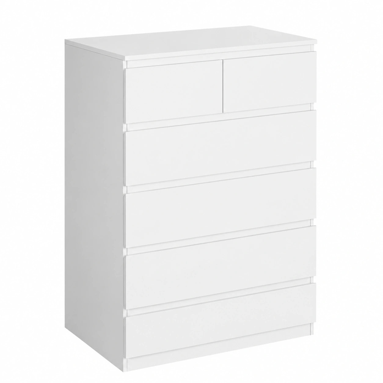 Commode, avec rangement, avec tiroirs, coloris blanc, 80 x 39 x 115 cm, pour la chambre ou le salon