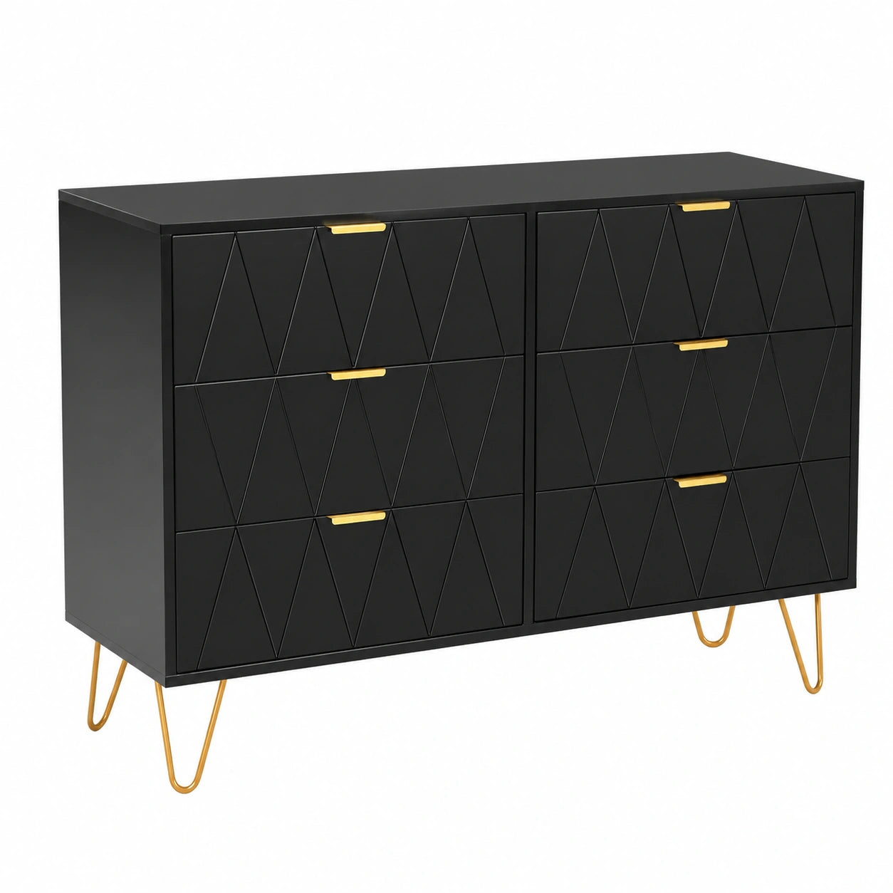 Armoire, avec rangement, avec tiroirs, 100 x 34 x 73 cm, coloris noir, pour la chambre
