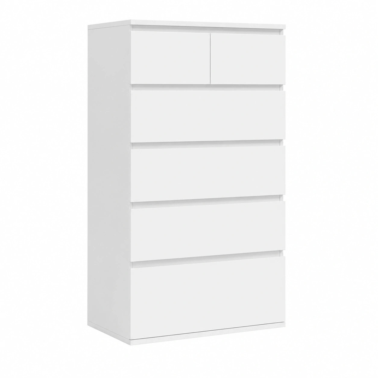 Commode, avec tiroirs, 60 x 40 x 119 cm, coloris blanc, pour la chambre ou le salon