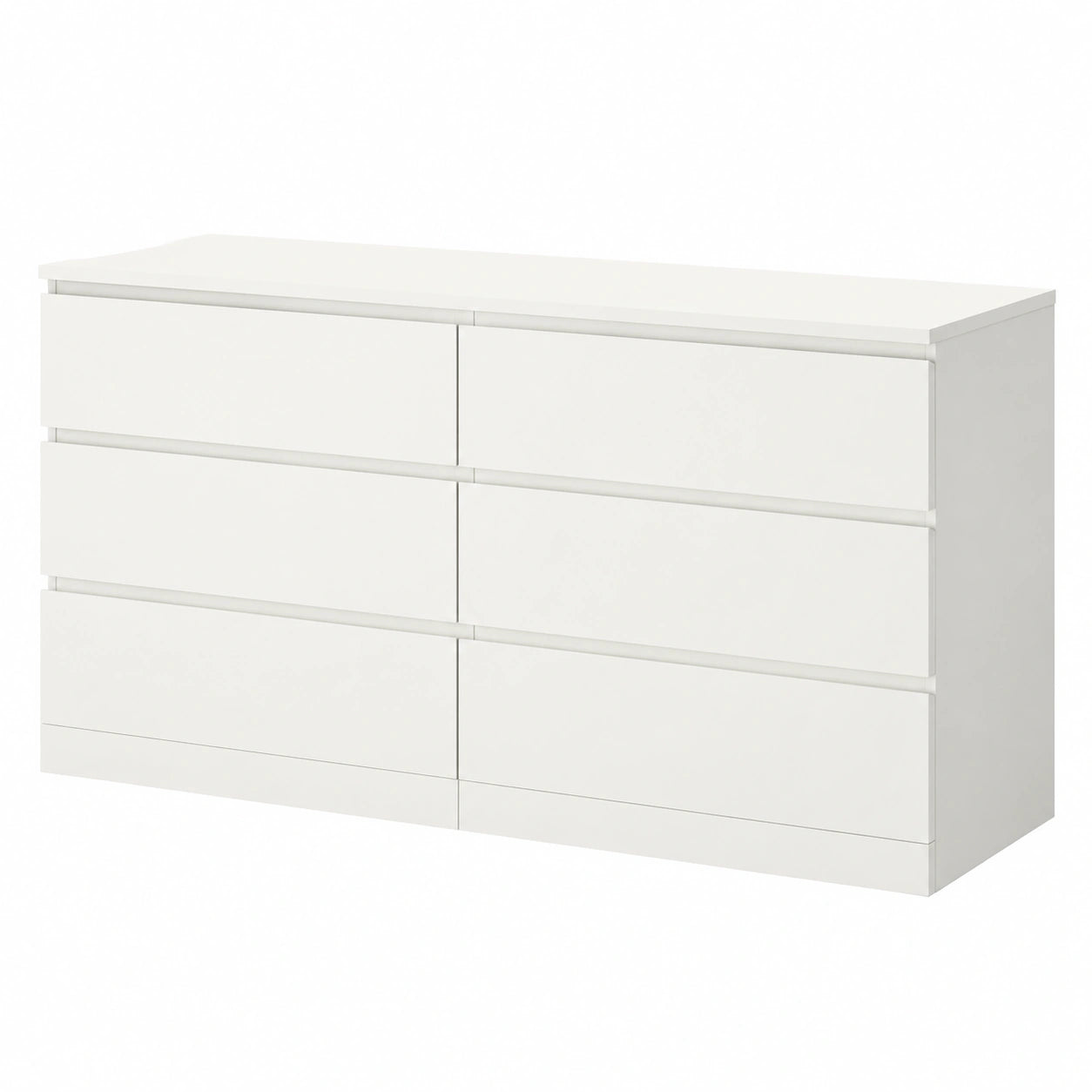 Commode, avec tiroirs, coloris blanc, 160 x 78 cm, pour la chambre ou le salon