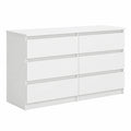 Commode, avec rangement, avec tiroirs, 100 x 39 x 78,5 cm, coloris blanc, pour la chambre ou le salon