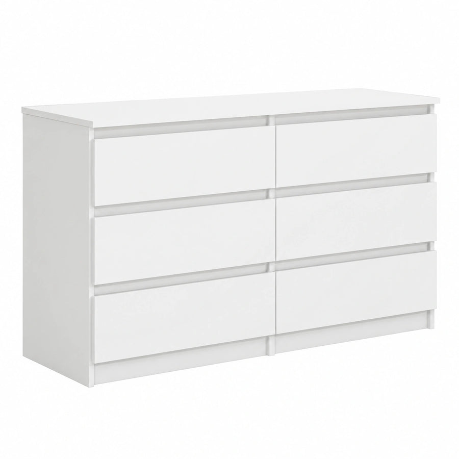 Commode, avec rangement, avec tiroirs, 100 x 39 x 78,5 cm, coloris blanc, pour la chambre ou le salon