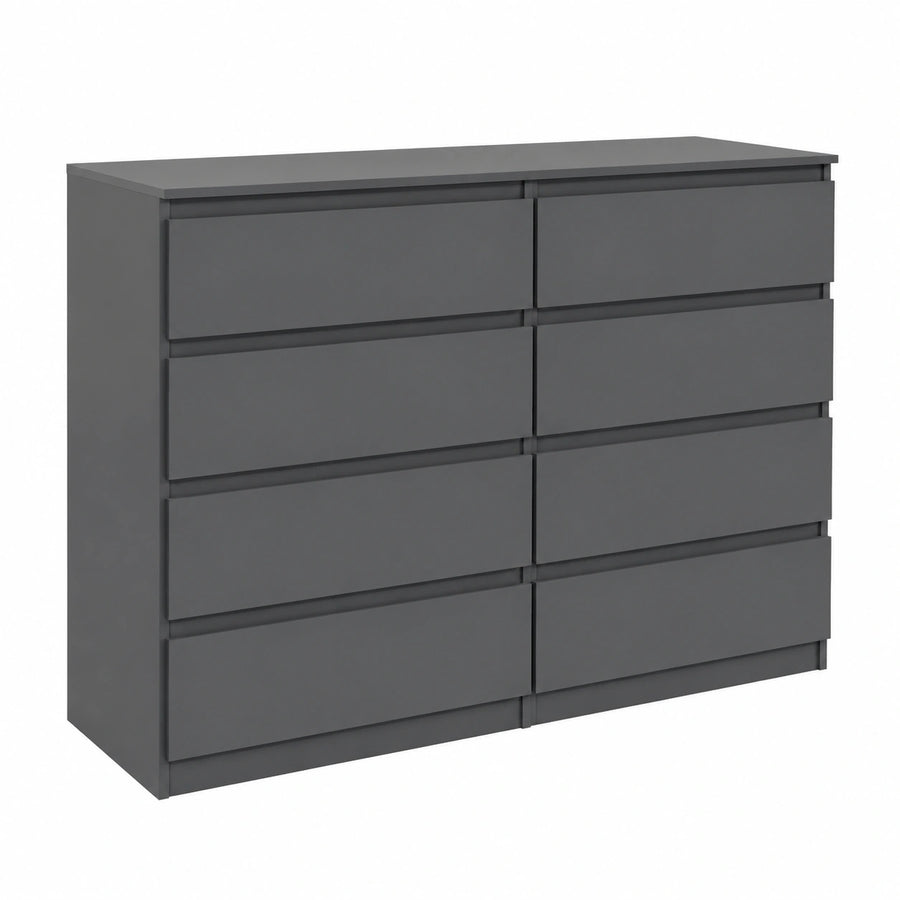 Armoire, avec tiroirs, 120 x 101,5 x 39 cm, coloris anthracite, pour la chambre