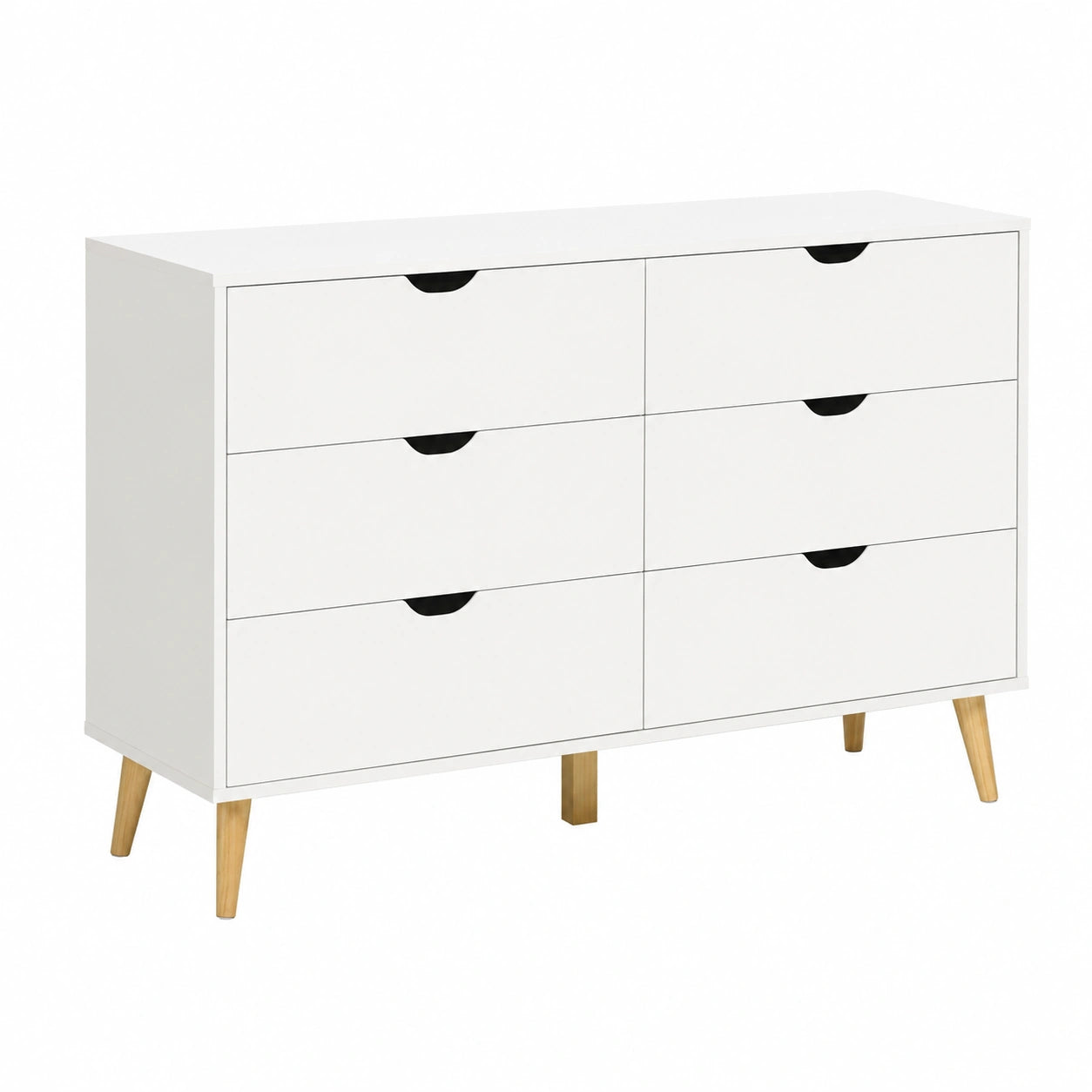 Armoire, avec rangement, avec tiroirs, en bois massif, 120 x 40 x 76 cm, coloris blanc, pour la chambre
