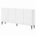 Commode, coloris noir et blanc, pour la chambre ou le salon