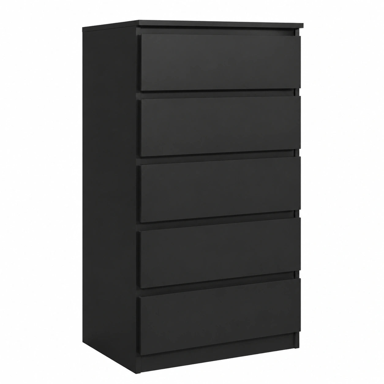 Commode, avec rangement, avec tiroirs, coloris noir, 70 x 124,5 x 39 cm, pour la chambre ou le salon
