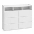 Armoire, avec rangement, avec tiroirs, coloris blanc, 120 x 40 x 100 cm, pour la chambre
