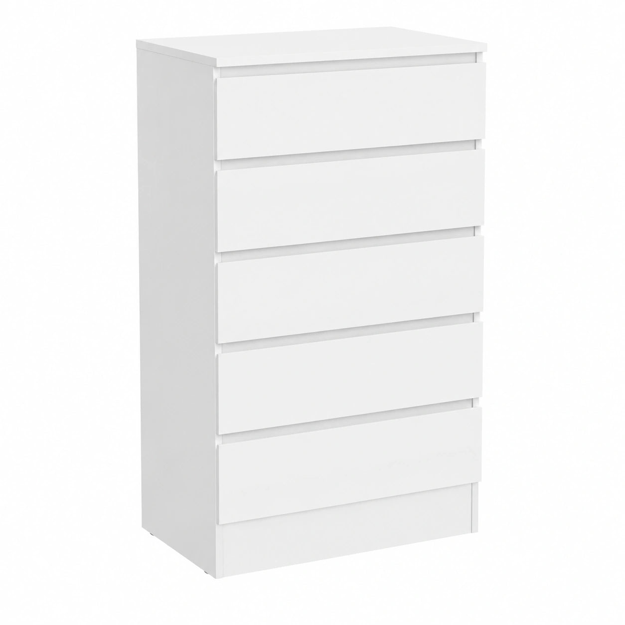 Commode, avec tiroirs, coloris blanc, 60 x 40 x 119 cm, pour la chambre ou le salon