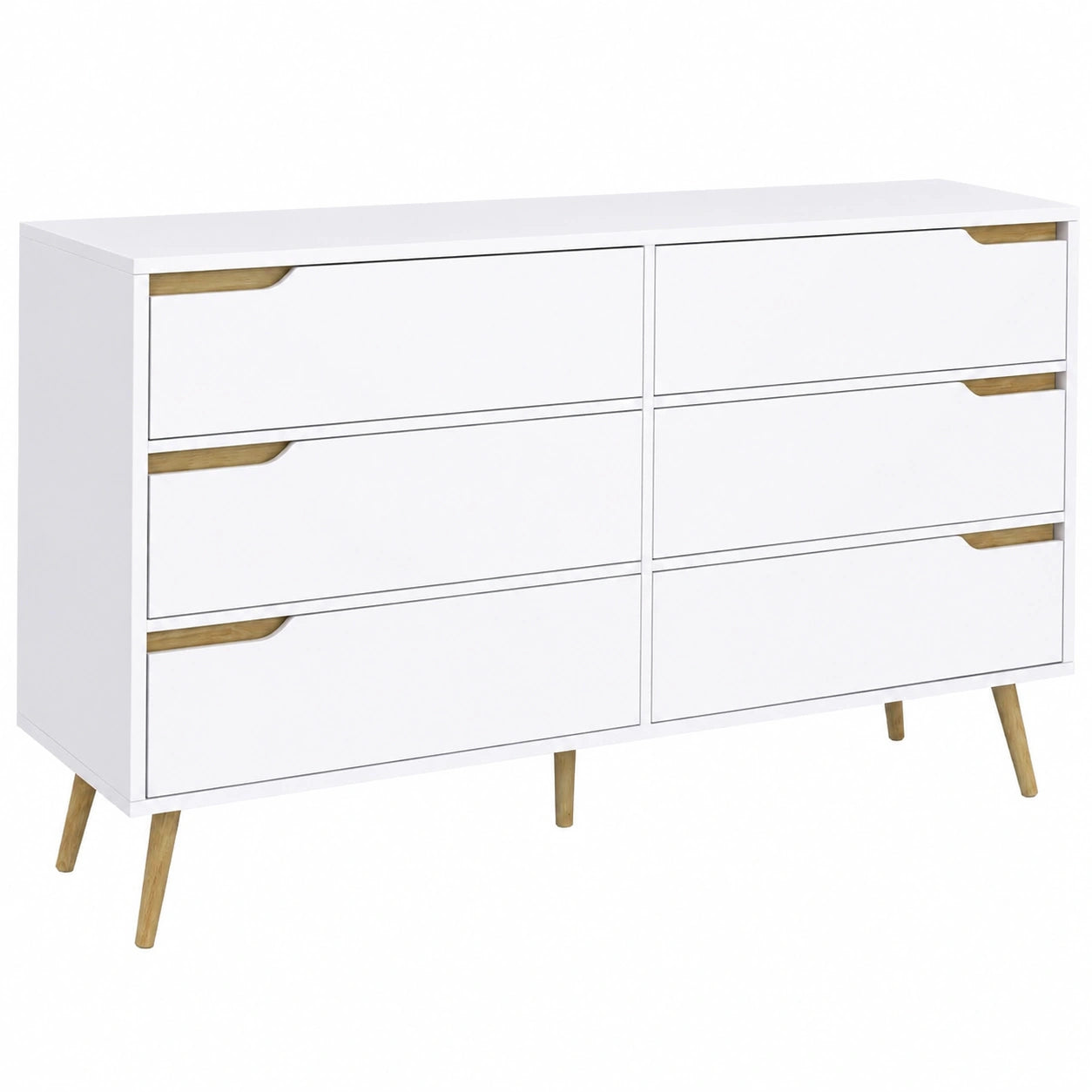 Commode, avec tiroirs, coloris blanc, pour la chambre ou le salon