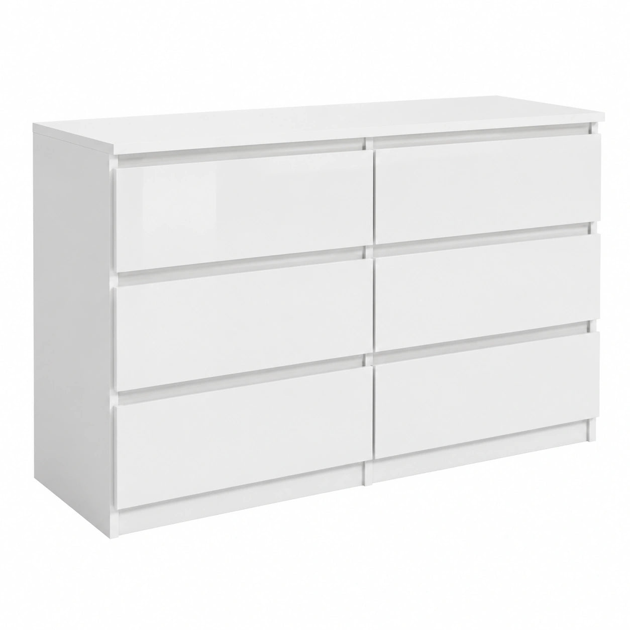 Commode, avec rangement, avec tiroirs, coloris blanc, 120,4 x 78,2 x 39 cm, pour la chambre ou le salon