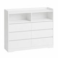 Commode, avec tiroirs, coloris blanc, 120 x 40 x 100 cm, pour la chambre ou le salon