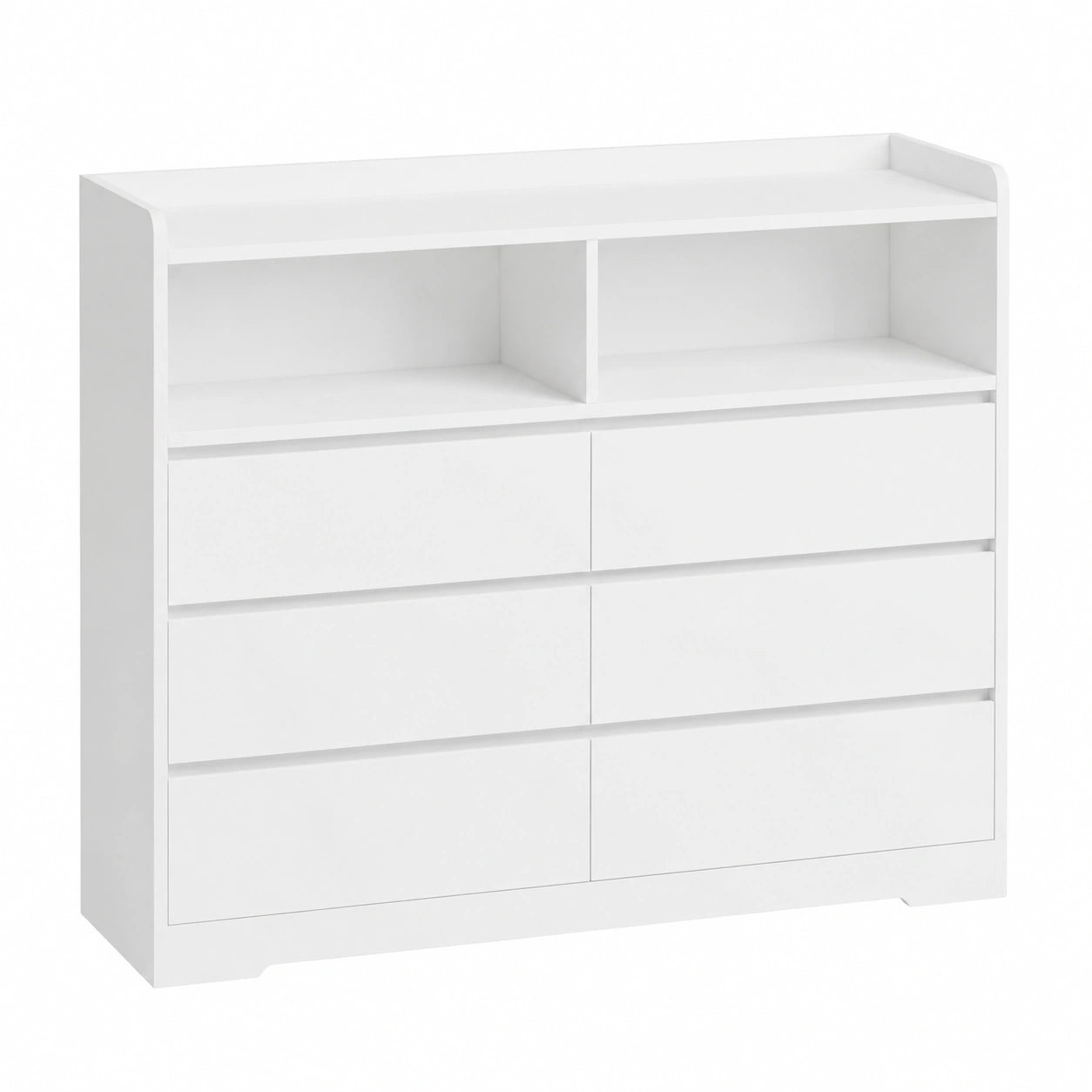 Commode, avec tiroirs, coloris blanc, 120 x 40 x 100 cm, pour la chambre ou le salon