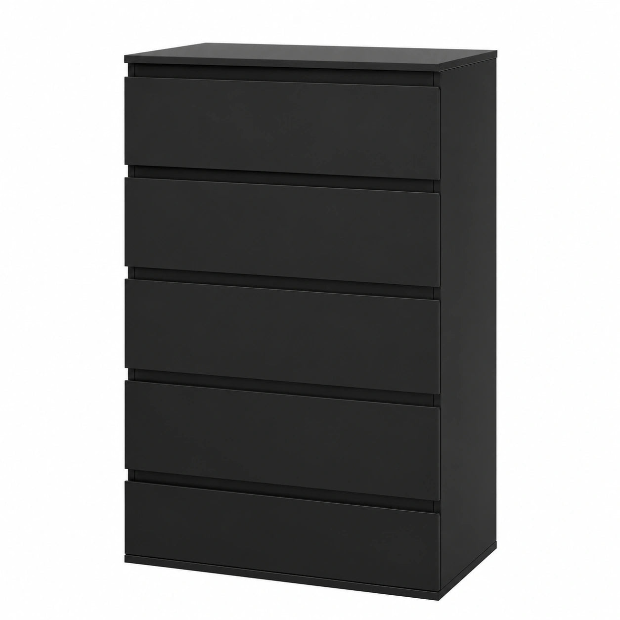 Commode, avec tiroirs, coloris noir, 60 x 40 x 100 cm, pour la chambre ou le salon