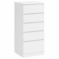Commode, pliable, avec tiroirs, coloris blanc, 40 x 48 x 110 cm, pour la chambre ou le salon