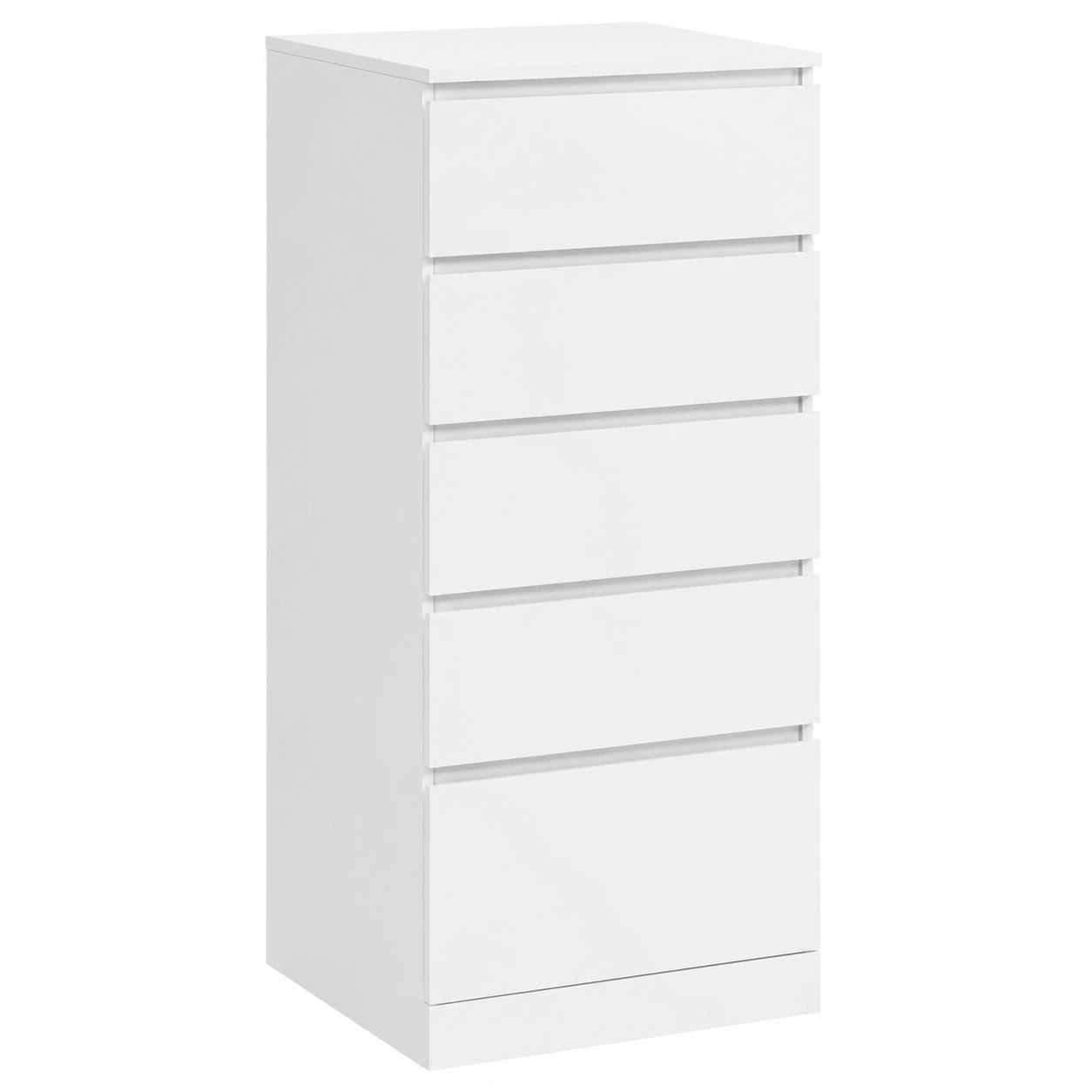 Commode, pliable, avec tiroirs, coloris blanc, 40 x 48 x 110 cm, pour la chambre ou le salon