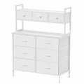 Commode, avec rangement, avec tiroirs, en métal, coloris blanc, pour la chambre ou le salon