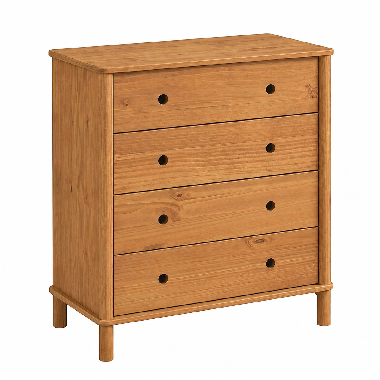 Commode, en bois massif et chêne, avec rangement, avec tiroirs, coloris noir et naturel, pour la chambre ou le salon