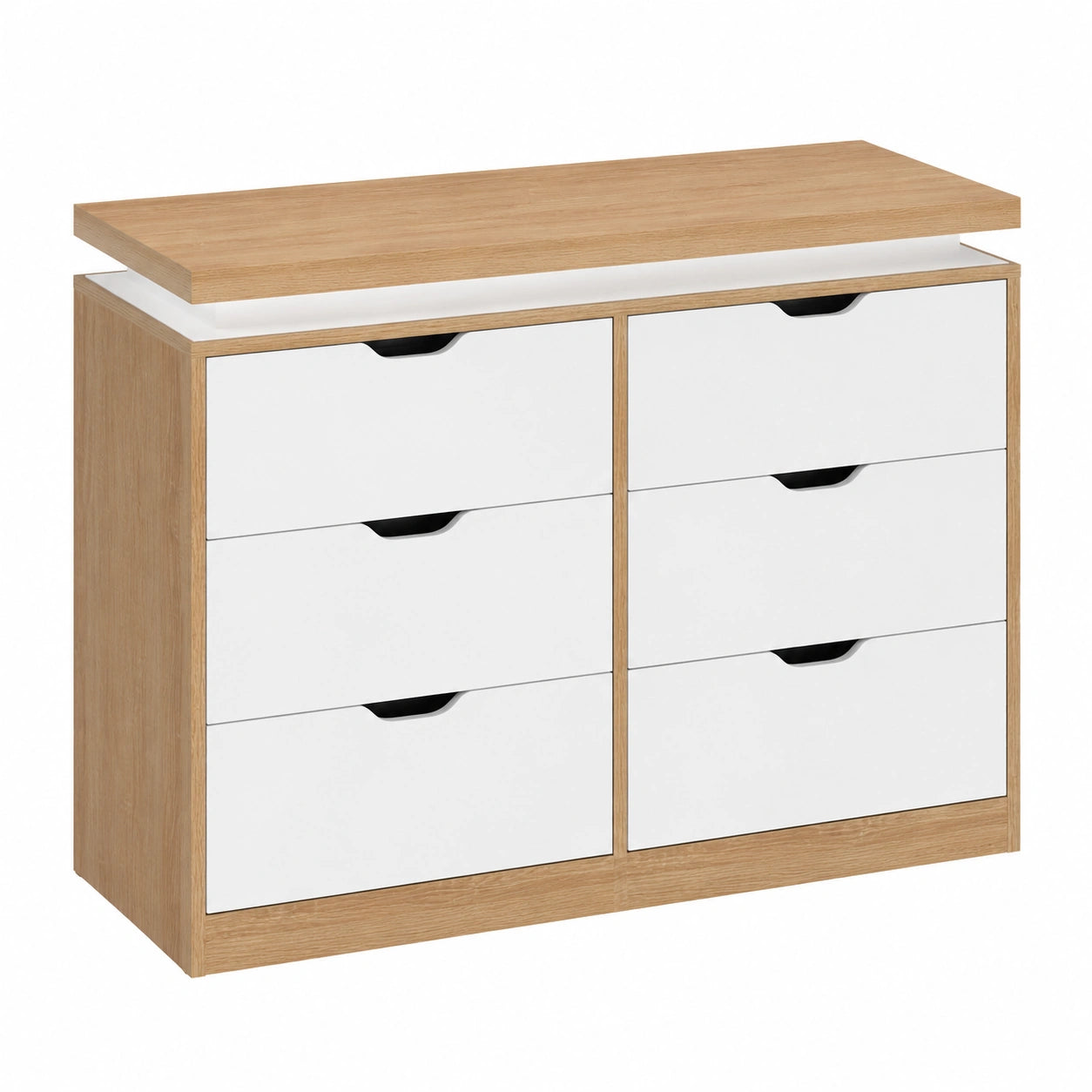 Commode, avec tiroirs, coloris blanc, pour la chambre ou le salon
