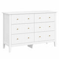 Commode, avec tiroirs, 133 x 45 x 79,5 cm, coloris blanc, pour la chambre ou le salon