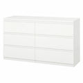 Armoire, avec tiroirs, 140 x 40 x 75 cm, coloris blanc, pour la chambre
