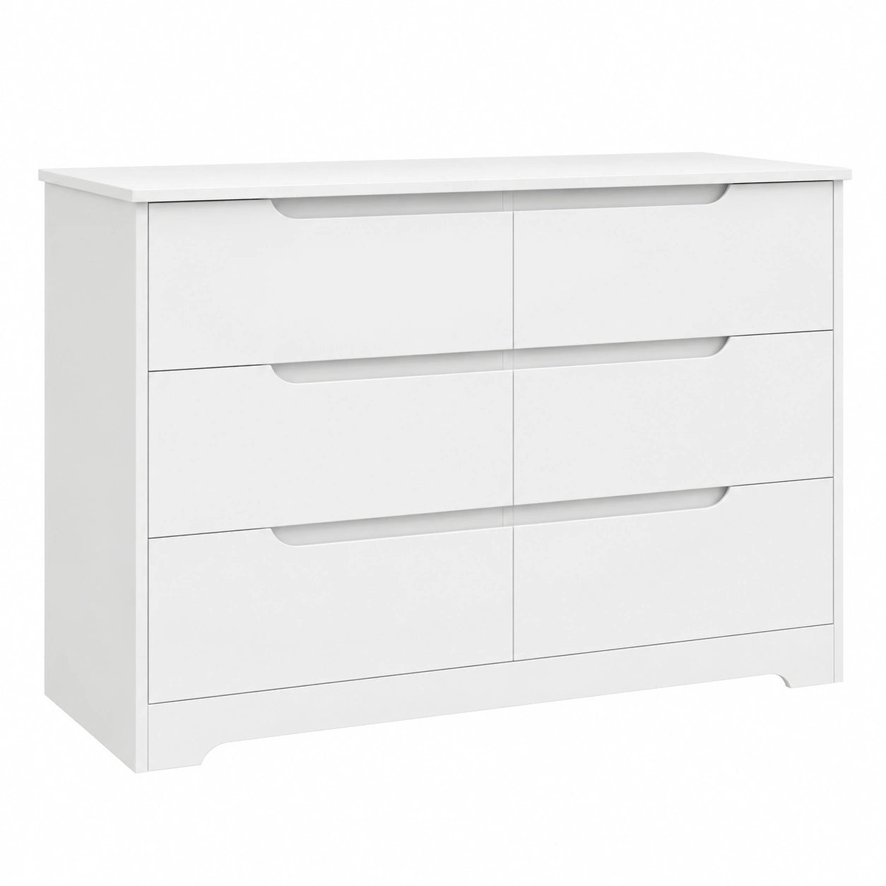 Commode, avec rangement, avec tiroirs, coloris blanc, 105 x 40 x 71 cm, pour la chambre ou le salon