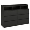 Armoire, avec rangement, avec tiroirs, coloris noir, 120 x 40 x 100 cm, pour la chambre