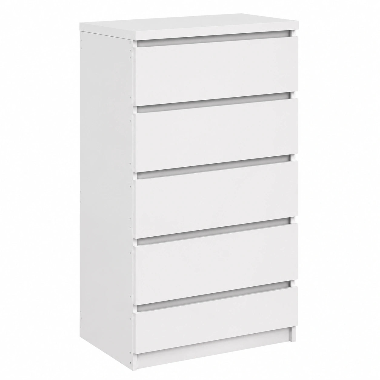 Commode, avec rangement, avec tiroirs, coloris blanc, 60 x 40 x 121 cm, pour la chambre ou le salon